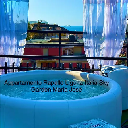 Apartman Sky Garden Maria Jose Liguria - Attico Vista Mare - Terraces - 2 Bagni- 2 Da Letto - Box, Wi-fi, Idromassaggio Free Inteiro Attico Per Voi, Con Ascensore