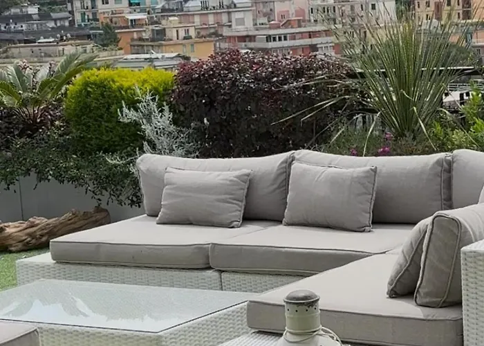 Sky Garden Maria Jose Liguria - Attico Vista Mare - Terraces - 2 Bagni- 2 Da Letto - Box, Wi-fi, Idromassaggio Free Inteiro Attico Per Voi, Con Ascensore