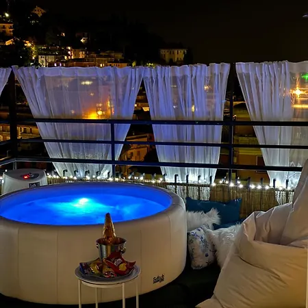Sky Garden Maria Jose Liguria - Attico Vista Mare - Terraces - 2 Bagni- 2 Da Letto - Box, Wi-fi, Idromassaggio Free Inteiro Attico Per Voi, Con Ascensore Lägenhet *